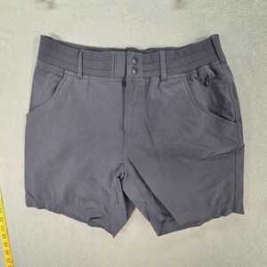 Simms Shorts Mens 33 Gray Nylon Chino Elastic Waist Fishing Outdoor 7 Inseam